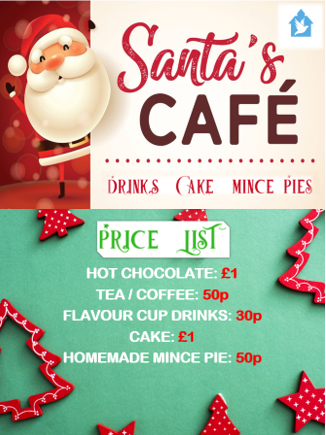 Santa’s Cafe Price List