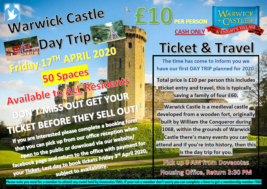 Warwick Castle Day Trip